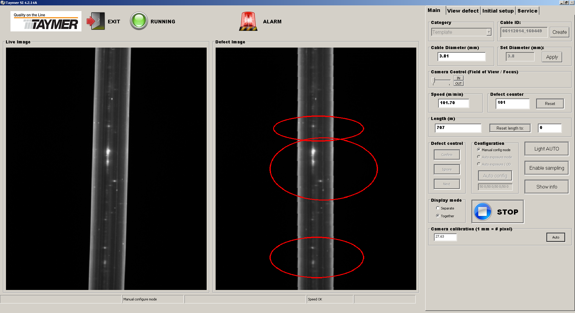 SI3100-MED - Medical Tubing Surface Defect Tear