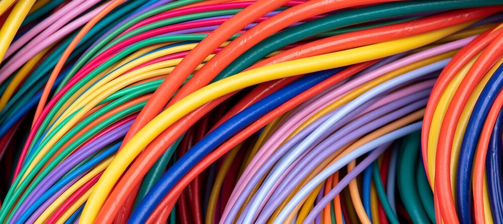 Electrical Wiring Solutions Multicolored Cable Close-up