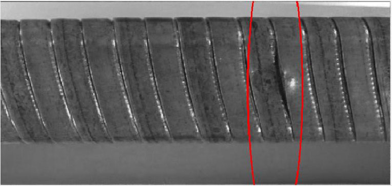 Armor Cable Optical Wrap Defect Inspection Puckering