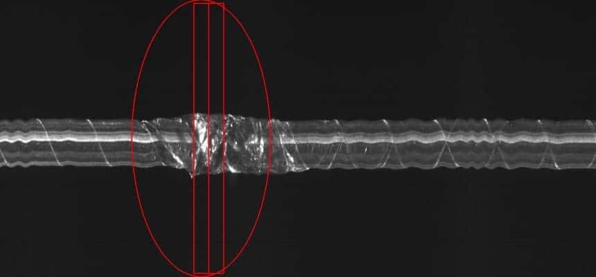 Cable Wrap Defect Detection Tape Wrinkle