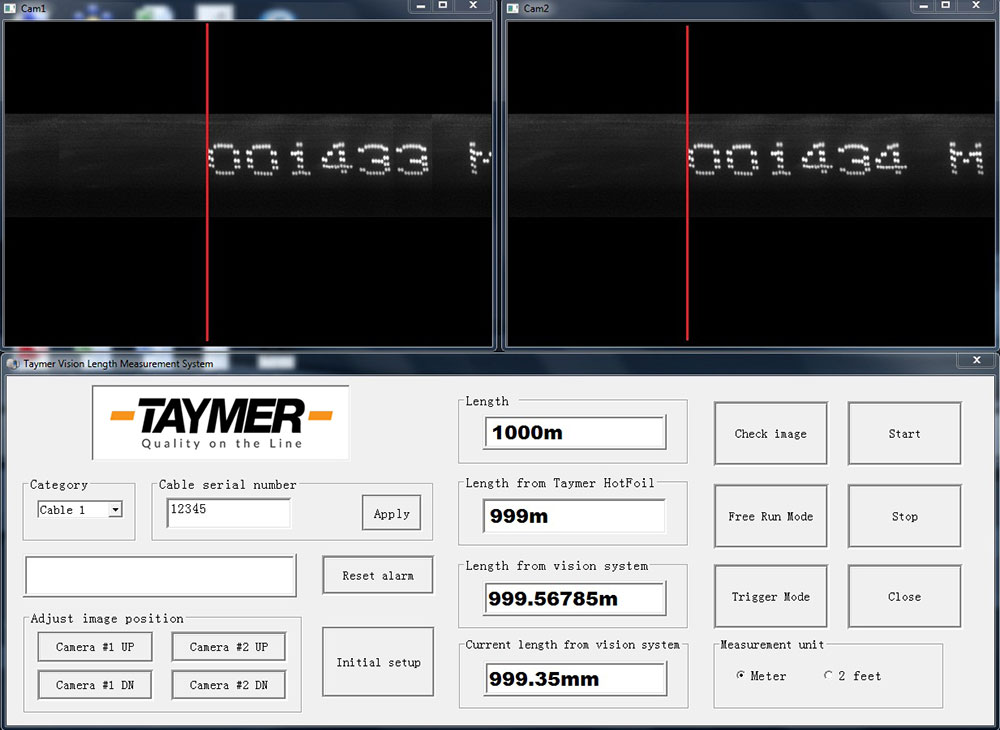 cable print length verification system