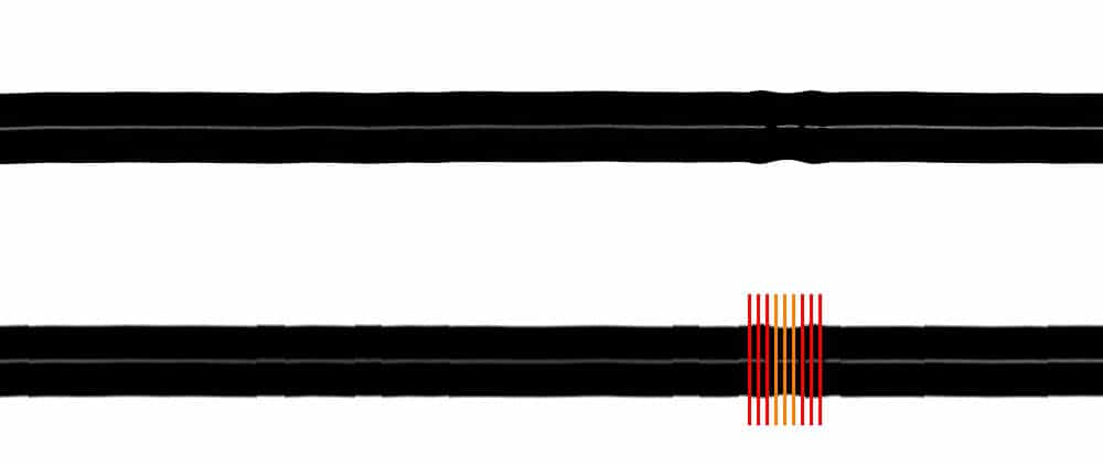 high speed cable wire diameter defect detection lump neckdown